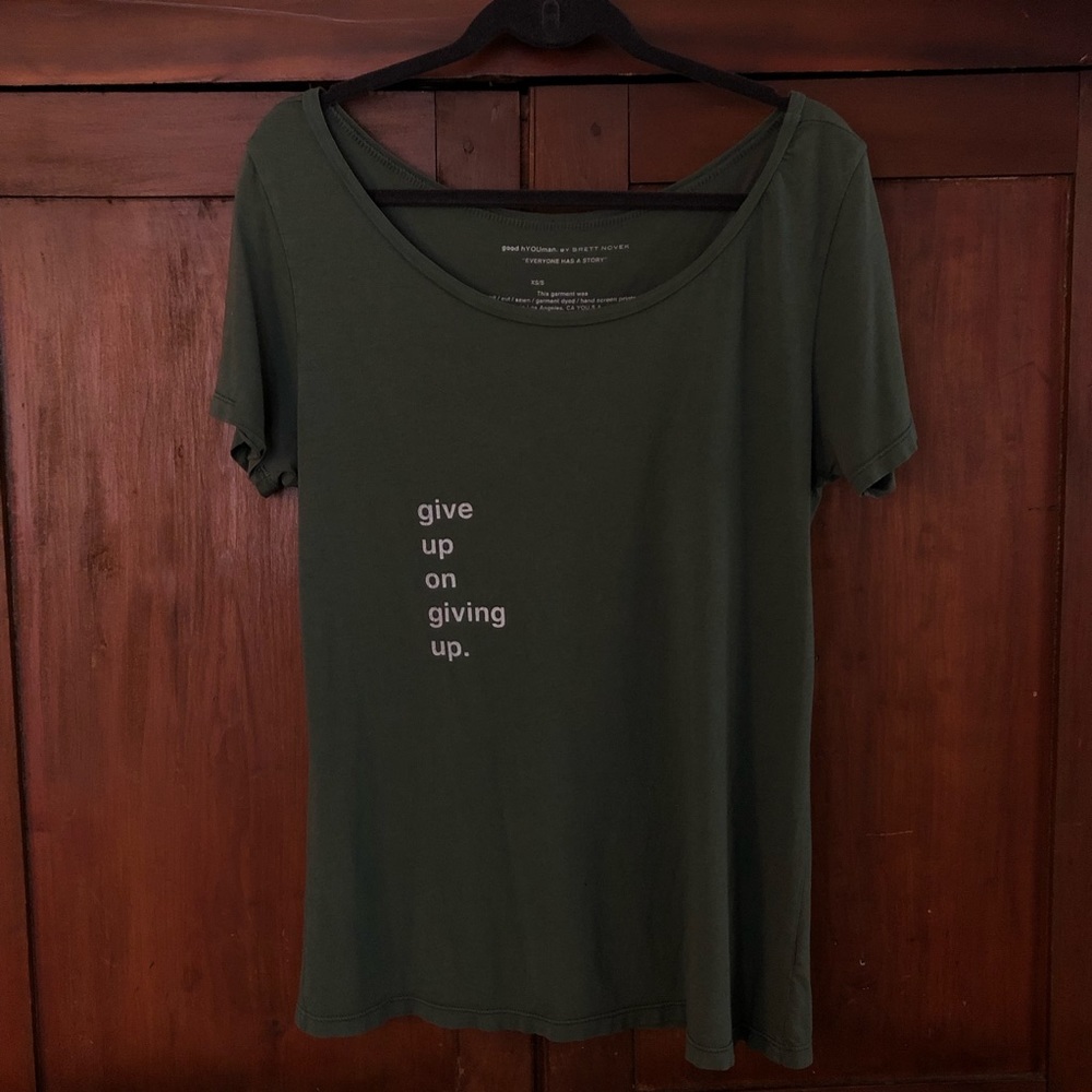Good hYOUman T Shirt Dark/Olive Green